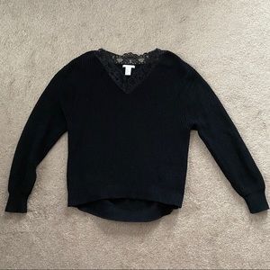 Lace Neck Sweater